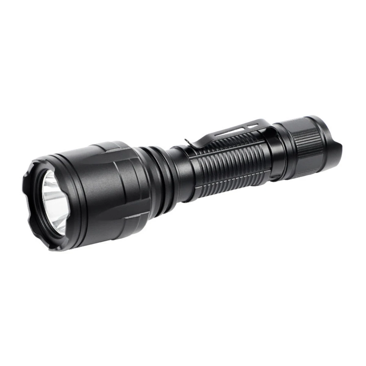 

Odepro NT23 1500 Lumen Powerful Small Tactical Flashlights with Clip 4 Light Modes Rechargeable LED Flashlight with Mode Memory
