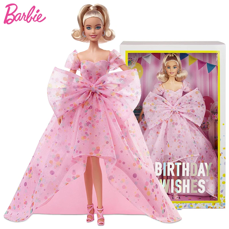 Original Barbie Signature Classic Birthday Wishes Doll Funfetti Pink Dress Blonde Dolls Models Toy for Girls Collectible Edition
Original Barbie Signature Classic Birthday Wishes Doll Funfetti Pink Dress Blonde Dolls Models Toy for Girls Collectible Edition