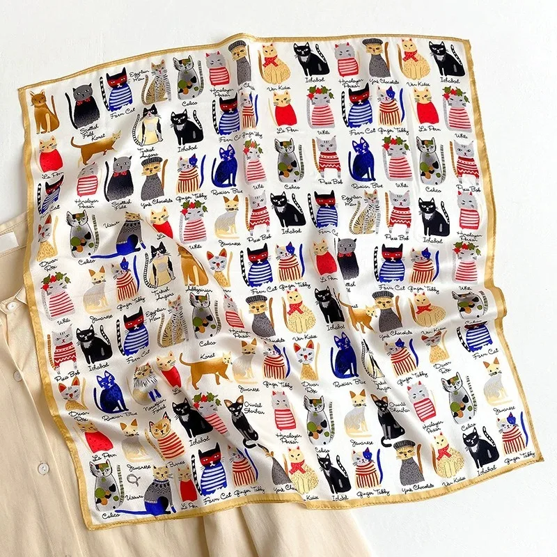 53cm 100% Mulberry Silk Silk Scarf Women's Trendy Printedkerchief Fashionable and Versatile Clothes Bags and Accessories Scarf 53cm 100% Mulberry Silk Silk Scarf Women's Trendy Printedkerchief Fashionable and Versatile Clothes Bags and Accessories Scarf