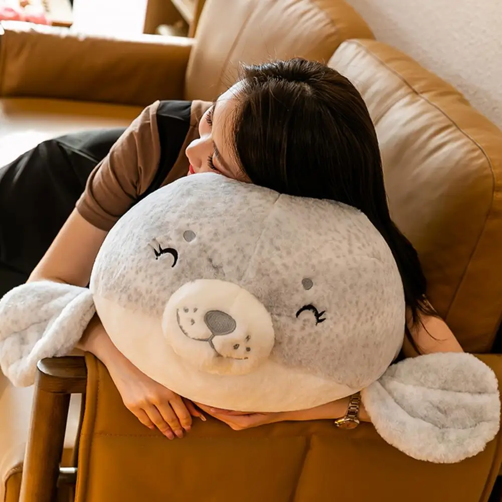 

Fine Line Seal Plushie Adorable Sea Lion Plushies Soft Stuffed Pillows for Kids Aquarium Souvenirs Gifts Cute Fat Body Cartoon