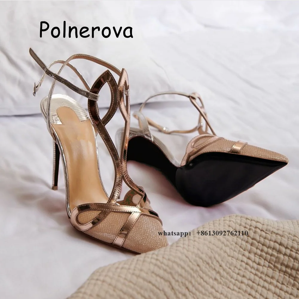 Mesh Patent Leather Sandals Solid Rhinestone Thin High Heels Women Shoes Global Buckle Summer Party Elegant Luxury Sandals
Mesh Patent Leather Sandals Solid Rhinestone Thin High Heels Women Shoes Global Buckle Summer Party Elegant Luxury Sandals