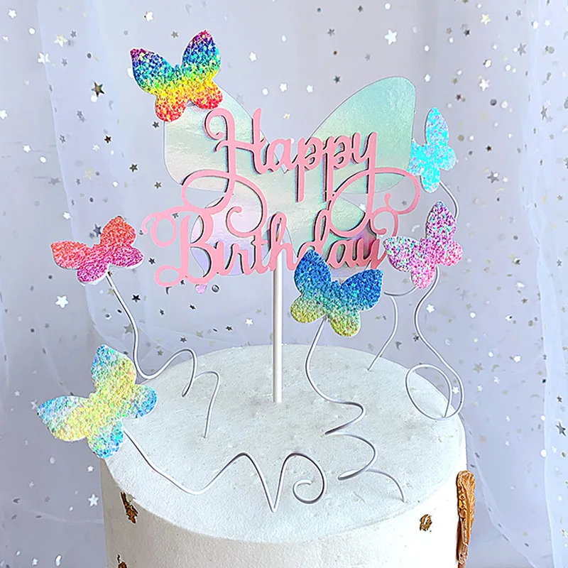 Laser Magic Butterfly Happy Birthday Cake Topper Birthday Party Favors Supplies Baking Cake Decoration Baby Shower Favors
Laser Magic Butterfly Happy Birthday Cake Topper Birthday Party Favors Supplies Baking Cake Decoration Baby Shower Favors