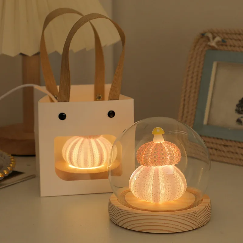 LED Sea Urchin Night Light Mushroom Shell Diy Bedroom Desktop Ornament for Children's Day Gift
LED Sea Urchin Night Light Mushroom Shell Diy Bedroom Desktop Ornament for Children's Day Gift