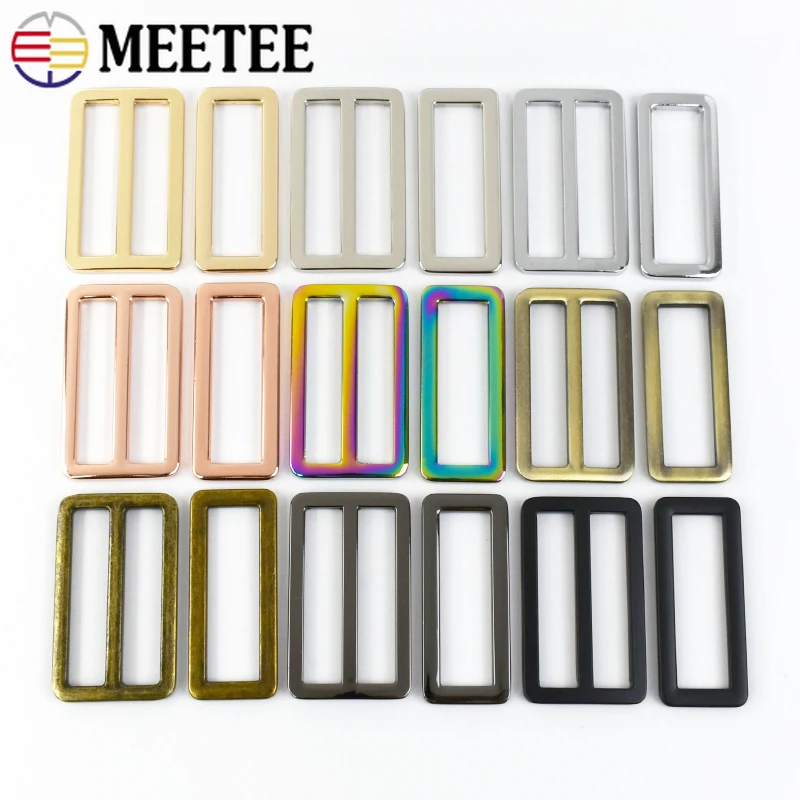 

5/10Pcs 20-50mm Metal Ring Buckles for Bag Strap Tri Glide Slider Clasp Webbing Dog Belt Adjuster Hooks DIY Hardware Accessories