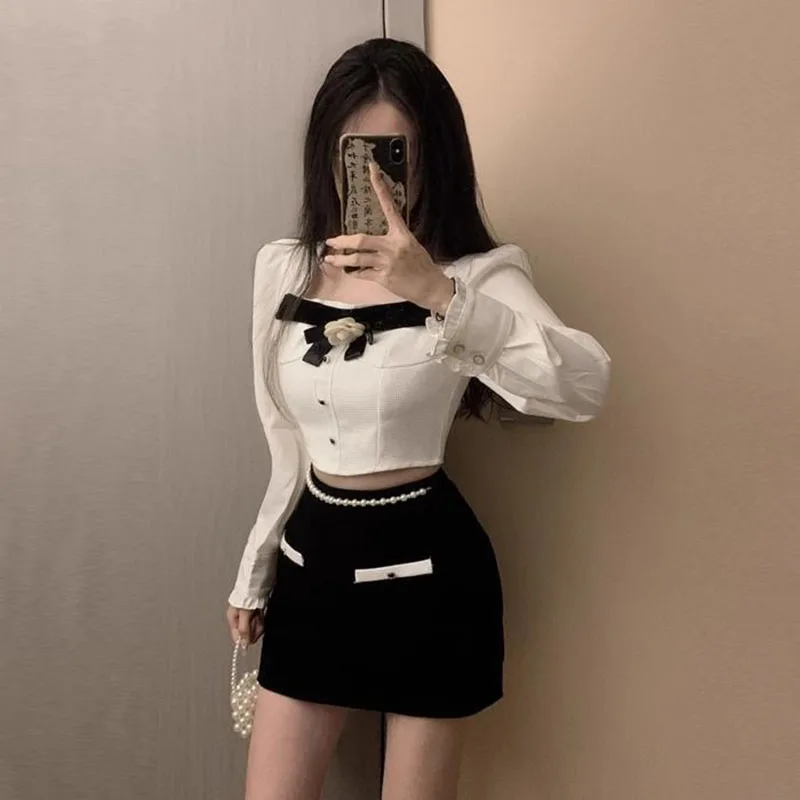 Spring and Autumn 2023French Small FragranceTwo Piece Ladies Bow Short Coat + High Waist Mini Skirt Women Elegant Career Suit
Spring and Autumn 2023French Small FragranceTwo Piece Ladies Bow Short Coat + High Waist Mini Skirt Women Elegant Career Suit