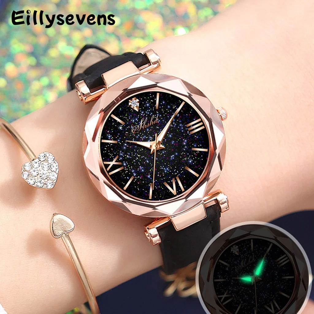

2023 Fashion Stars Women Watch Unisex Stars Little Point Frosted Belt Watch Dotted With Roman Scale Watch Reloj Hombre