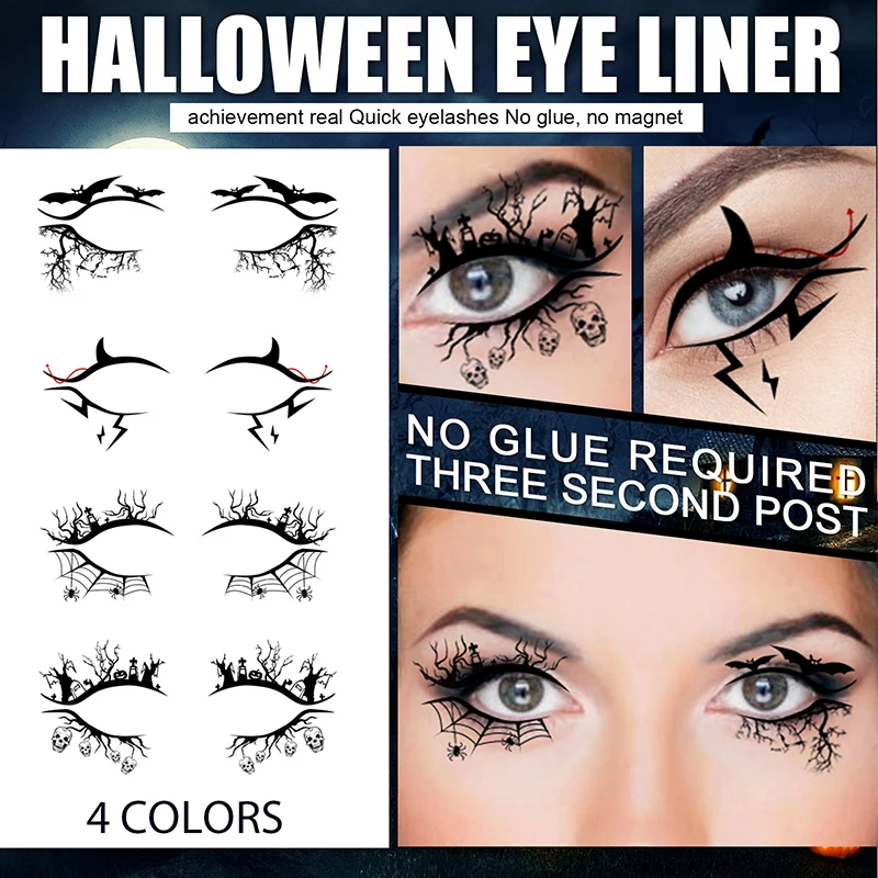 Eyeliner Sticker Eye Tattoo Waterproof Disposable Eyeshadow Eyeliner Face Bat Sticker Halloween Decoration Makeup
Eyeliner Sticker Eye Tattoo Waterproof Disposable Eyeshadow Eyeliner Face Bat Sticker Halloween Decoration Makeup