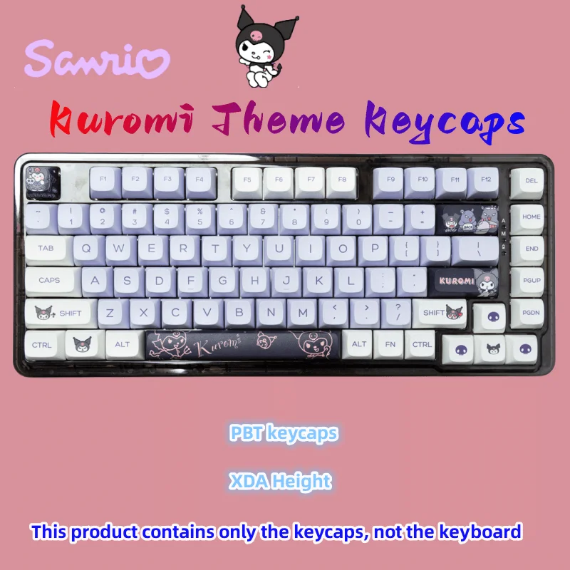 Anime Sanrio Kawaii Kuromi Keycaps 146 Keys Cartoon Style Mechanical Keyboard Key Caps Cute Pbt Key Caps Keyboard Accessories
Anime Sanrio Kawaii Kuromi Keycaps 146 Keys Cartoon Style Mechanical Keyboard Key Caps Cute Pbt Key Caps Keyboard Accessories