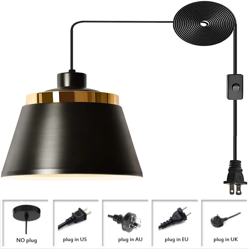 Industrial Retro Single Head Pendant Lamp with Black Metal Shade Vintage Warehouse Adjustable Pendant Light Loft Barn Plug
Industrial Retro Single Head Pendant Lamp with Black Metal Shade Vintage Warehouse Adjustable Pendant Light Loft Barn Plug