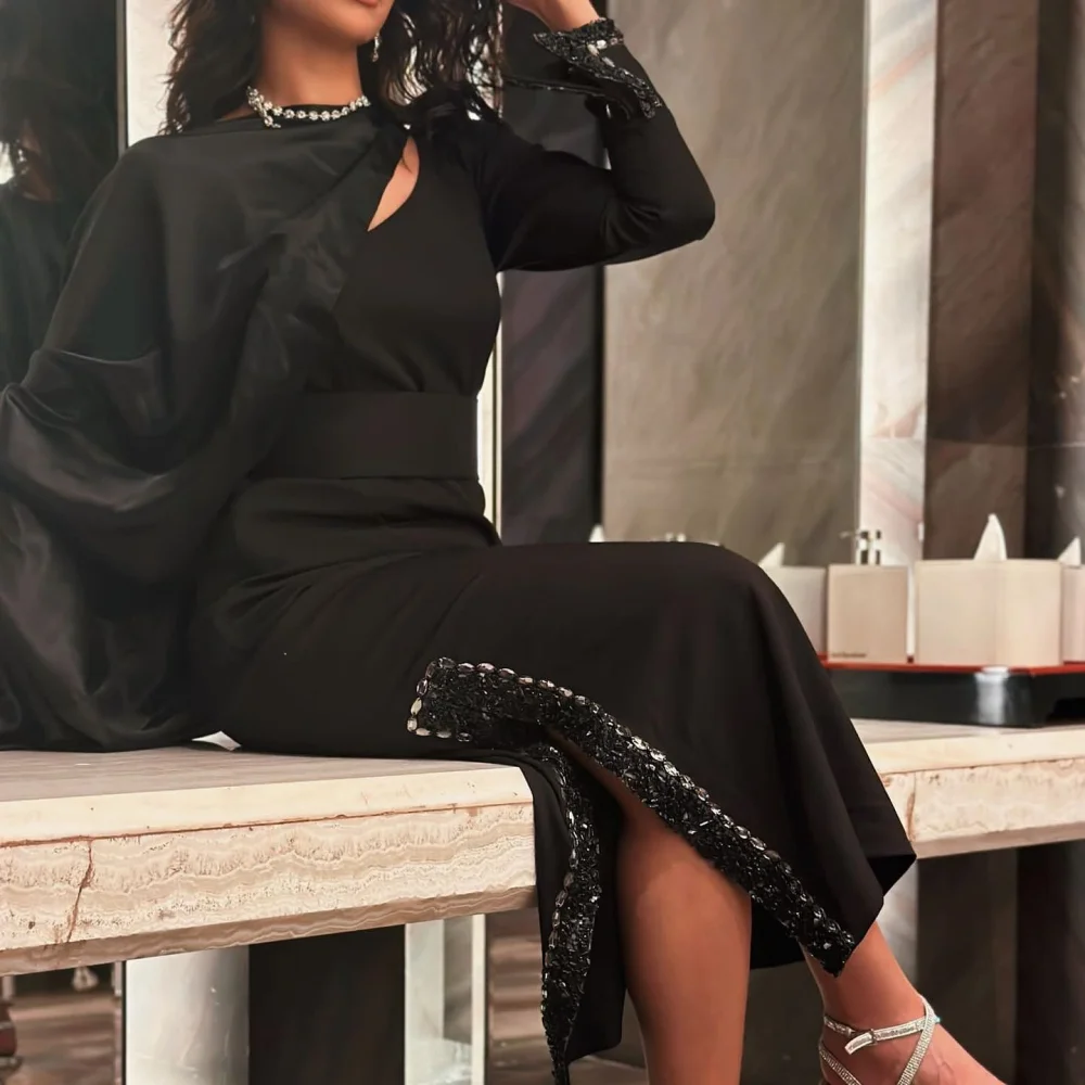 Prom Dress Evening Saudi Arabia Jersey Rhinestone Beach Column Boat Neck Bespoke Occasion Gown Midi Dresses
Prom Dress Evening Saudi Arabia Jersey Rhinestone Beach Column Boat Neck Bespoke Occasion Gown Midi Dresses