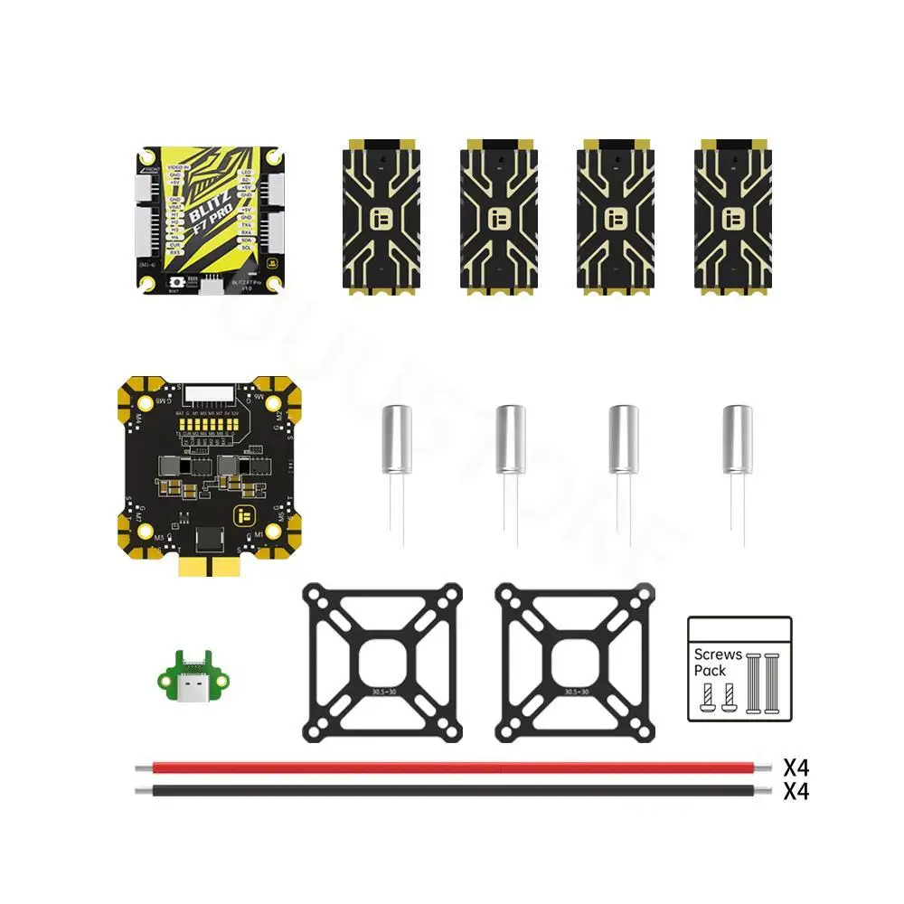 Комплект iFlight BLITZ F7 Pro Combo с BLITZ F7 PRO FC BLITZ E80 Single ESC 4 ~ 8S для FPV радиоуправляемого гоночного дрона
Комплект iFlight BLITZ F7 Pro Combo с BLITZ F7 PRO FC BLITZ E80 Single ESC 4 ~ 8S для FPV радиоуправляемого гоночного дрона