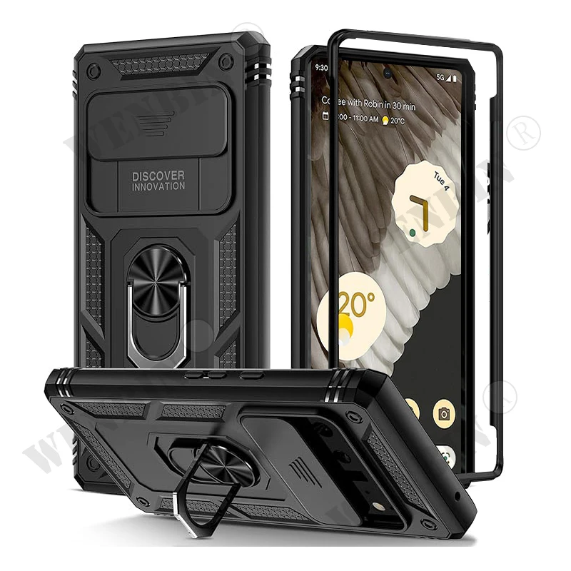 

Case For Google Pixel 8 Pro 6 Pro 8A 7A Heavy Duty With Camera 360 Degree Kickstand Cover