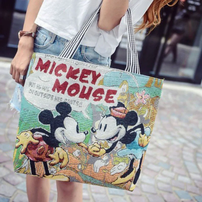 Canvas Shoulder Women's Bag Large Capacity Shopping Bag Cartoon Mickey Mouse Hello Kitty Tote Bag Handbags Party Gift
Canvas Shoulder Women's Bag Large Capacity Shopping Bag Cartoon Mickey Mouse Hello Kitty Tote Bag Handbags Party Gift