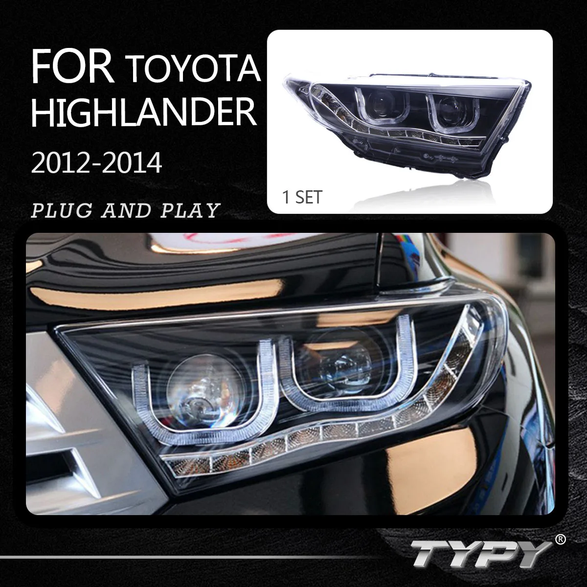 Car Headlamp Headlights Modified LED Head Lamp Head Light LED DRL Daytime Running Lights For Toyota New Highlander 2012-2014
Car Headlamp Headlights Modified LED Head Lamp Head Light LED DRL Daytime Running Lights For Toyota New Highlander 2012-2014