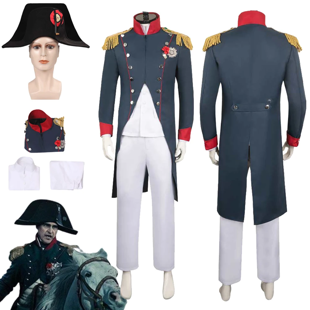 

Костюм для косплея Наполеона 2023, костюм из фильма, пальто, рубашка, штаны, наряды для мальчиков, для взрослых, для Хэллоуина, карнавала, вечерние, костюм для ролевых игр
