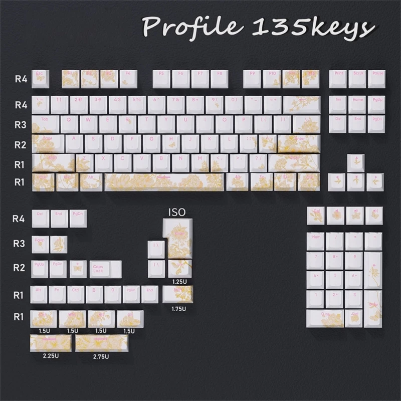 Backlit Keycap Set 135/108PCS 5 Sides Dye Sub Embroidery for Mechanical Keyboard
Backlit Keycap Set 135/108PCS 5 Sides Dye Sub Embroidery for Mechanical Keyboard