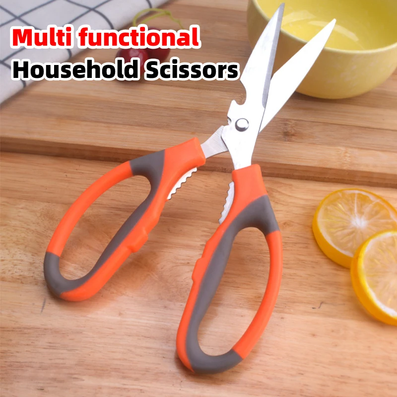 1pcs Scissors Stainless Steel Kitchen Household Bone Scissors Chicken Wings Fish Chopper Bottle Opener Clip Walnut Kitchen Tools
1pcs Scissors Stainless Steel Kitchen Household Bone Scissors Chicken Wings Fish Chopper Bottle Opener Clip Walnut Kitchen Tools