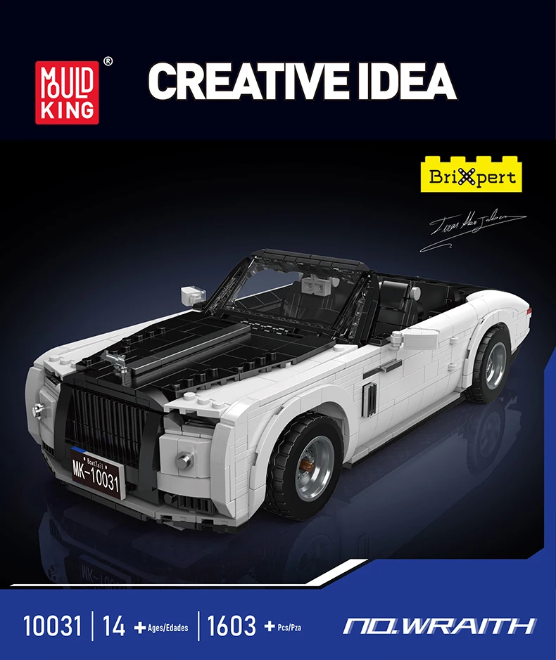 MOULD KING 10031 Creativie Technology Sports Car Cabrio Car Model Building Blocks Kit,Designer Firas Abu-Jaber MOULD KING 10031 Creativie Technology Sports Car Cabrio Car Model Building Blocks Kit,Designer Firas Abu-Jaber
