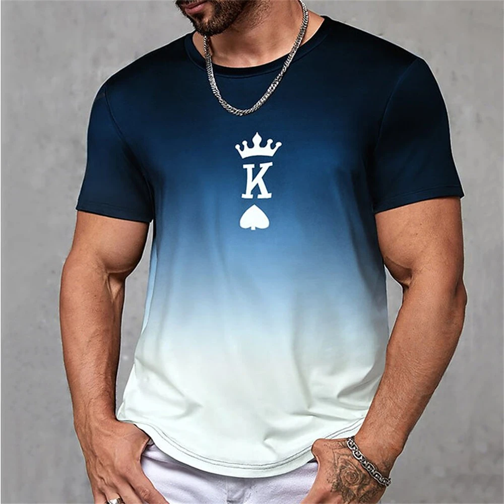 Fashion T-Shirts For Men Gradient Letter Print King Pattern Men Clothing Summer Casual Short Sleeved Loose Oversized Street Tops
Fashion T-Shirts For Men Gradient Letter Print King Pattern Men Clothing Summer Casual Short Sleeved Loose Oversized Street Tops