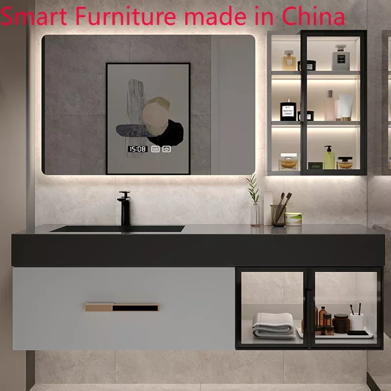 New Light Luxury Slate Bathroom Cabinet Intelligent Induction Mother-in-law Washbasin Wash Toilet Solid Wood Wall Mounted Solid
New Light Luxury Slate Bathroom Cabinet Intelligent Induction Mother-in-law Washbasin Wash Toilet Solid Wood Wall Mounted Solid