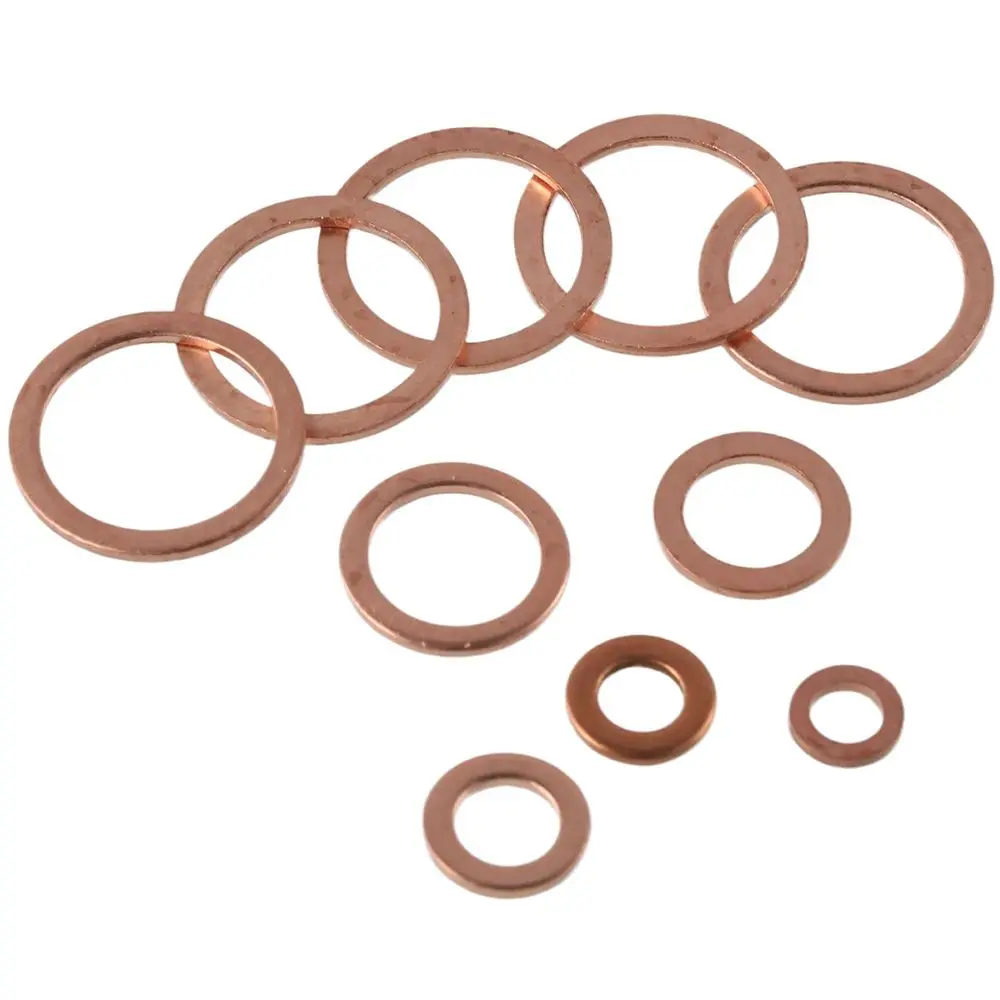 100Pcs M4 M5 M6 M8 M10 M12 M14 Copper Washers 7 Sizes Metric M4-M14 Copper Sealing Washers with Storage Box
100Pcs M4 M5 M6 M8 M10 M12 M14 Copper Washers 7 Sizes Metric M4-M14 Copper Sealing Washers with Storage Box