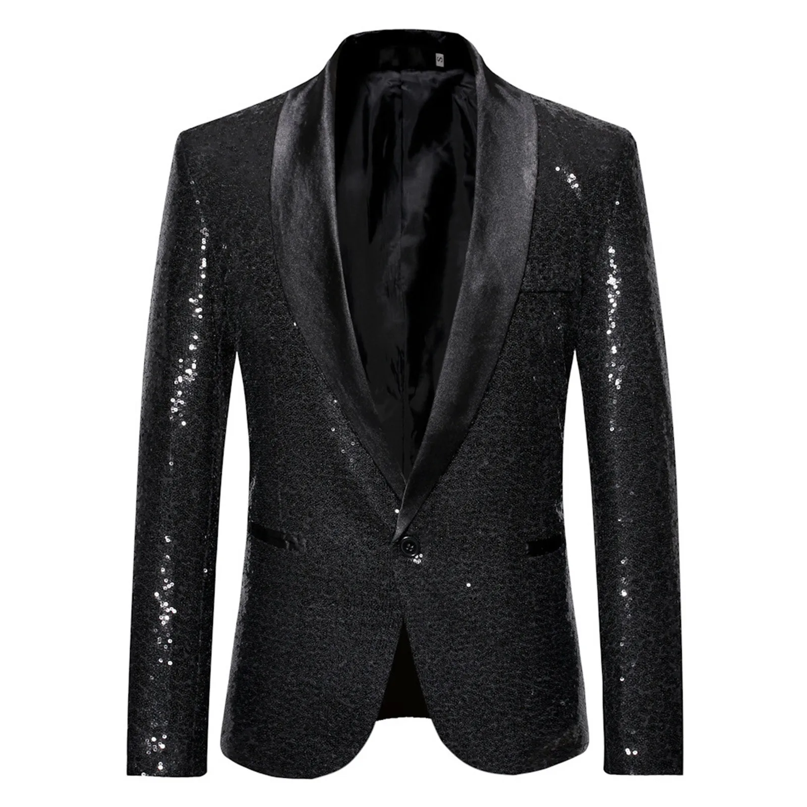 

Shiny Gold Sequin Glitter Embellished Blazer Jacket Men Nightclub Prom Suit Coats Mens Costume Homme Stage Clothes For singers