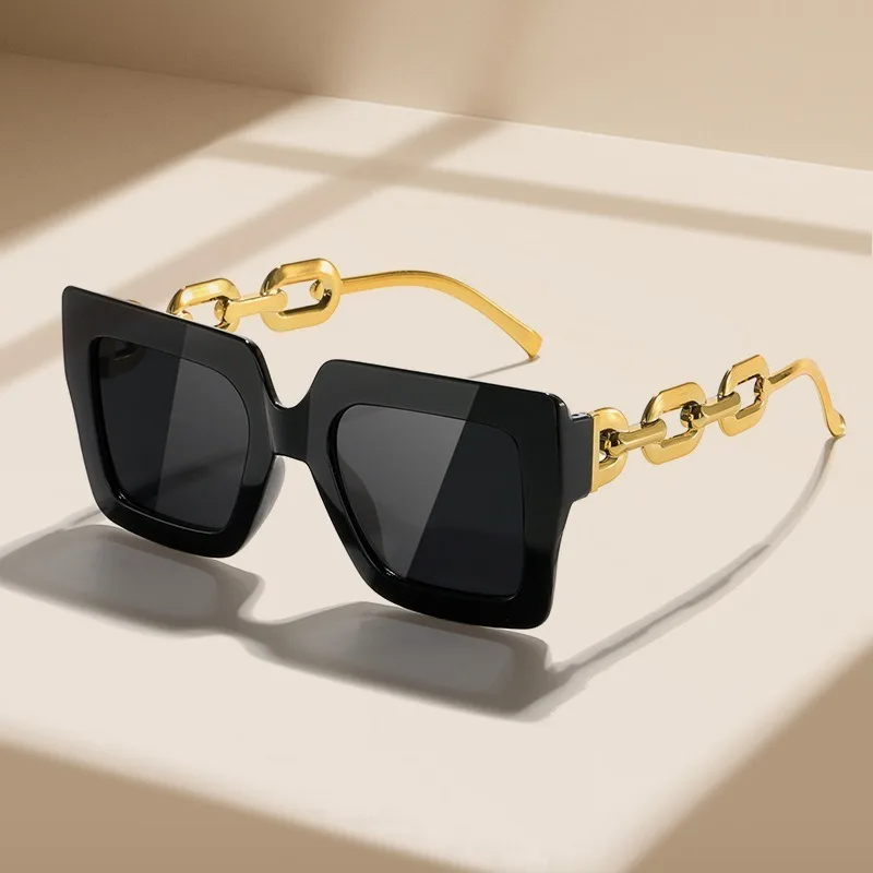 

Fashion Oversized Sunglasses Woman Brand Designer Vintage Square Sun Glasses Female Big Frame Shades UV400 Oculos De Sol