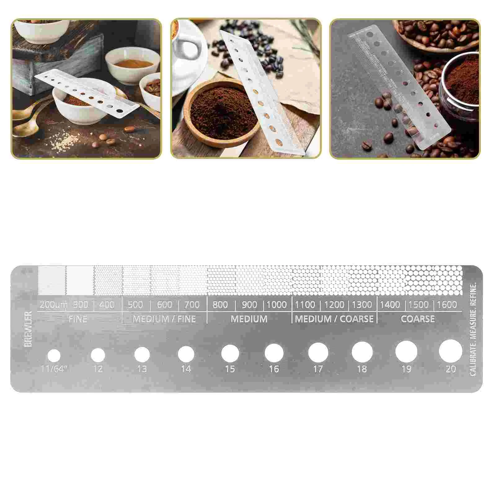 Stainless Steel Coffee Grind Measure Measuring Tool For Coffee Grind Size Coffee Grind Size Ruler Coffee Bean Grinder Accessory
Stainless Steel Coffee Grind Measure Measuring Tool For Coffee Grind Size Coffee Grind Size Ruler Coffee Bean Grinder Accessory