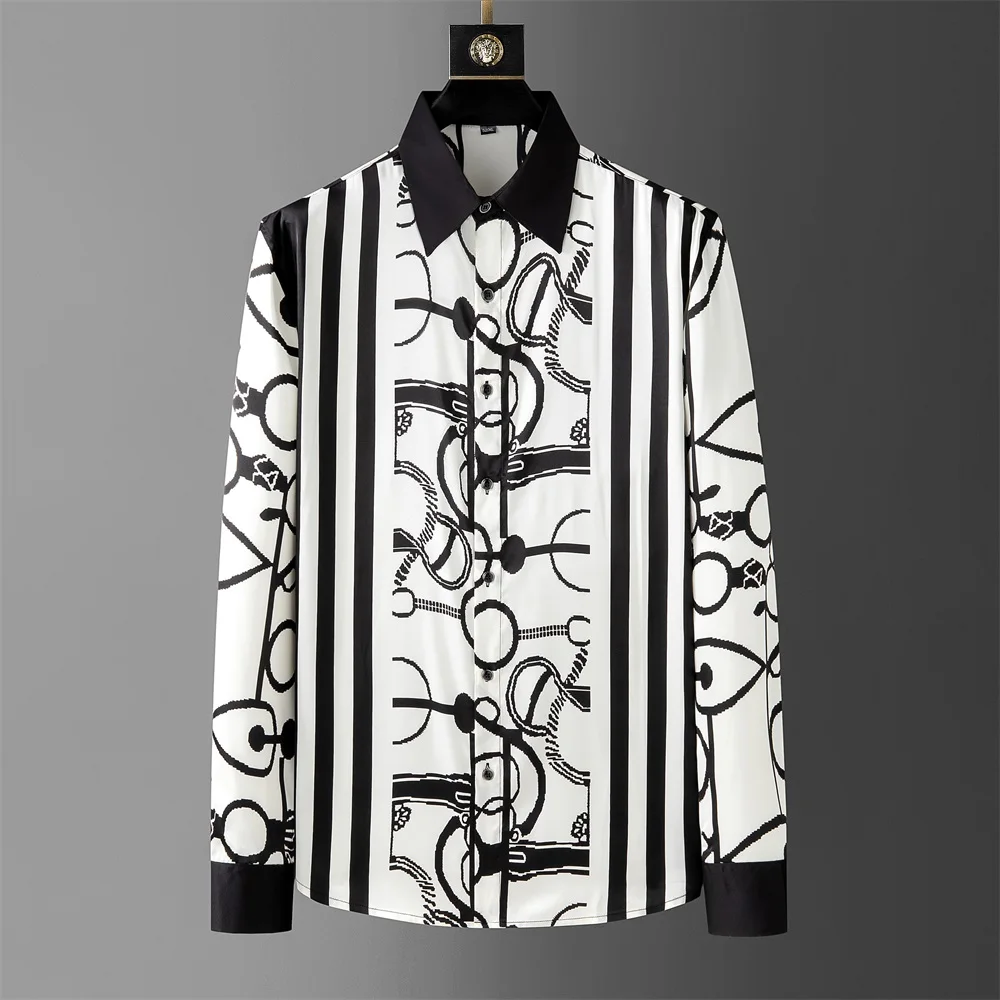 Brand Luxury Retro Printed Shirt for Men High Quality Business Social Formal Shirt Slim Long Sleeve Casual Party Tuxedo Blouse
Brand Luxury Retro Printed Shirt for Men High Quality Business Social Formal Shirt Slim Long Sleeve Casual Party Tuxedo Blouse