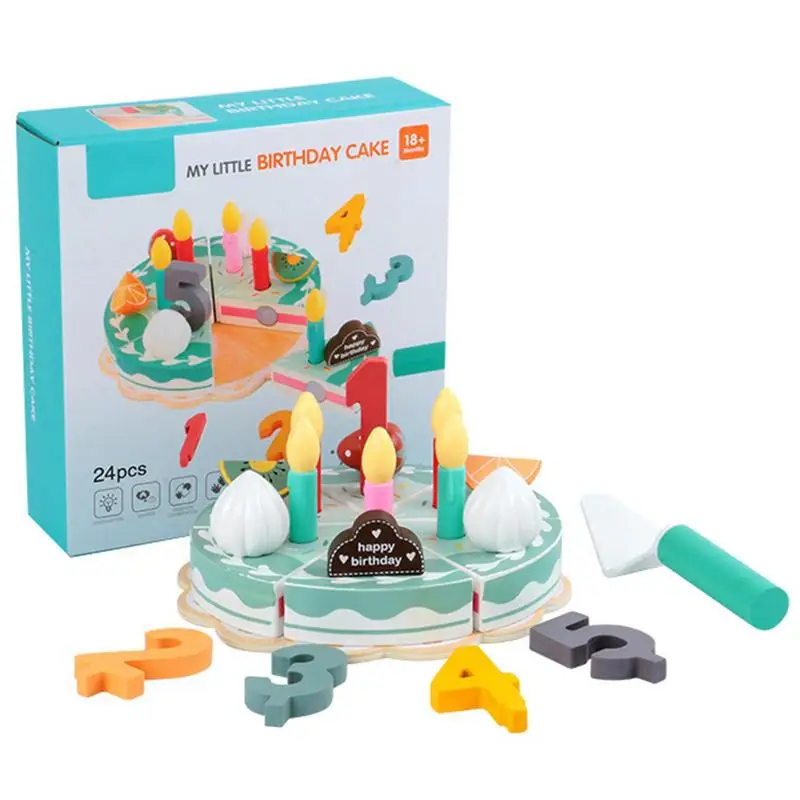 Kids Wooden Birthday Cake Toy Simulation Sliceable Afternoon Tea Food Pretend Play Model Set Educational Toys Gift for Children
Kids Wooden Birthday Cake Toy Simulation Sliceable Afternoon Tea Food Pretend Play Model Set Educational Toys Gift for Children