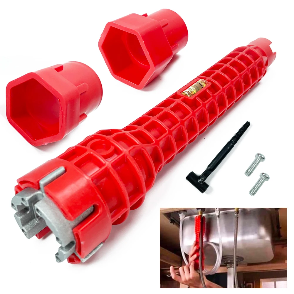 New 14 In 1 Sink Faucet Wrench Basin Wrench Double Head Plumbing Tools Repair Kitchen Faucet Installer Water Heater Spanner
New 14 In 1 Sink Faucet Wrench Basin Wrench Double Head Plumbing Tools Repair Kitchen Faucet Installer Water Heater Spanner