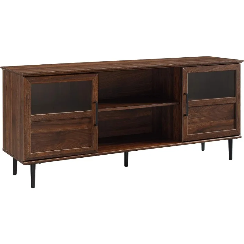 Modern Farmhouse Wood and Glass TV Cabinet for Flat Screen TVs Up to 65 Inch Universal TV Console Living Room Storage Rack
Modern Farmhouse Wood and Glass TV Cabinet for Flat Screen TVs Up to 65 Inch Universal TV Console Living Room Storage Rack