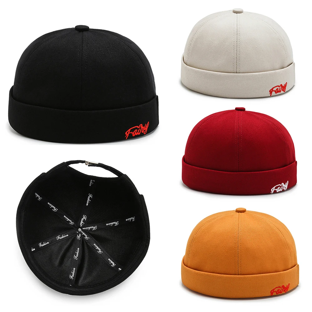 Winter Men Docker Cap Streetwear Hip hop Hat solid Color Beanie Hats Men Women Brimless Skullcap Retro Embroidery landlord Hat
Winter Men Docker Cap Streetwear Hip hop Hat solid Color Beanie Hats Men Women Brimless Skullcap Retro Embroidery landlord Hat