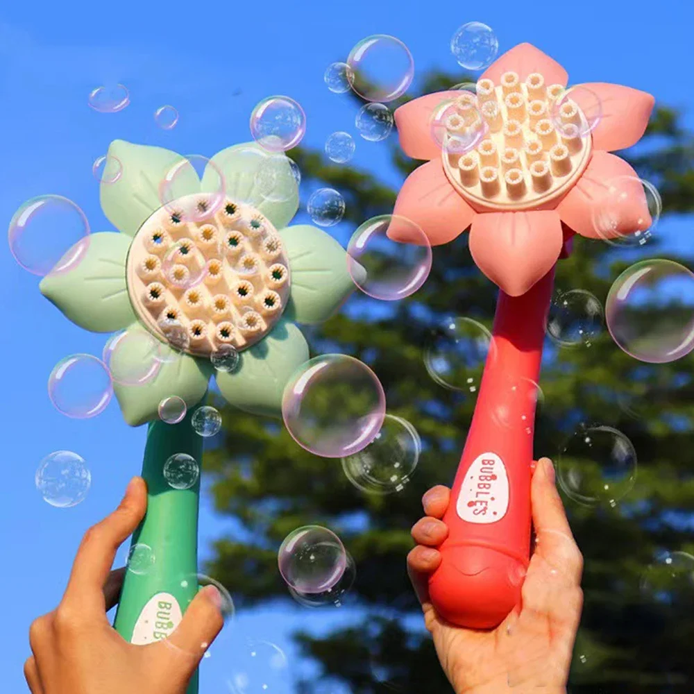 Portable Handheld Sunflower Shower Bubble Machine Toy Porous Baby Electric Bubble Blower Outdoor Sports Bubble Machine Kids Toys
Portable Handheld Sunflower Shower Bubble Machine Toy Porous Baby Electric Bubble Blower Outdoor Sports Bubble Machine Kids Toys