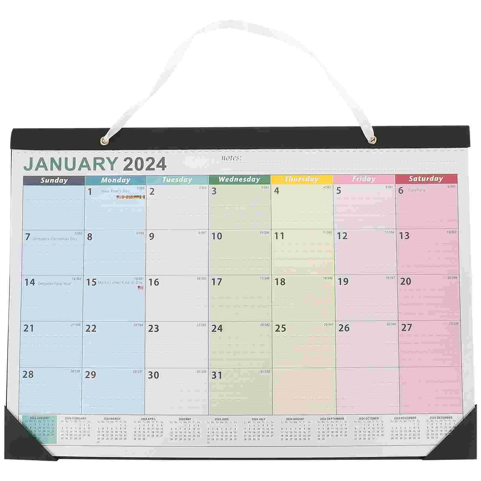 

Настенный календарь 2024 года, обратный отсчет для ежедневного использования, календари для встреч, комната, ежемесячный стол для дома и офиса, без рисунка