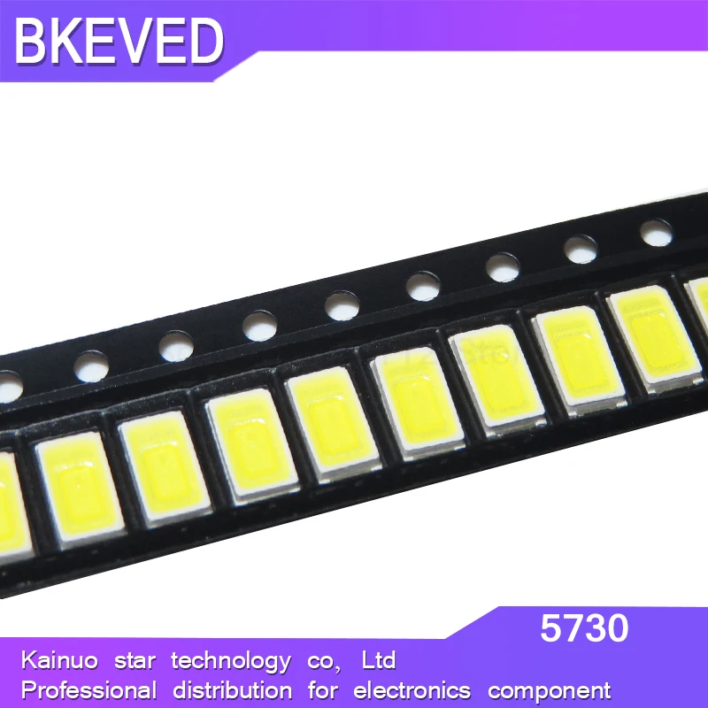 

200pcs 5730 0.5W-150Ma 50-55lm 5600K-6400K White Light SMD 5730 LED 5730 diodes (3.2~3.4V) New