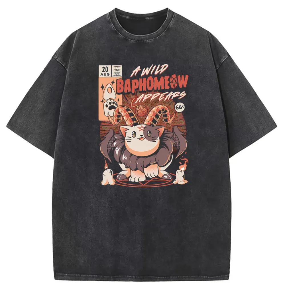 Baphomeow Cute Cat Washed Tshirt Retro Fashionable Long Sleeve Sweatshirts Women Slim Fit Sportswears Summer T Shirt Men
Baphomeow Cute Cat Washed Tshirt Retro Fashionable Long Sleeve Sweatshirts Women Slim Fit Sportswears Summer T Shirt Men