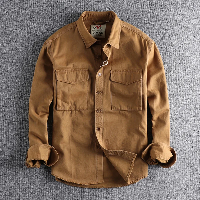 Loose shirt personalized Japanese vintage jacket work clothes three-dimensional pocket shirt men's cotton long sleeved jacket
Loose shirt personalized Japanese vintage jacket work clothes three-dimensional pocket shirt men's cotton long sleeved jacket