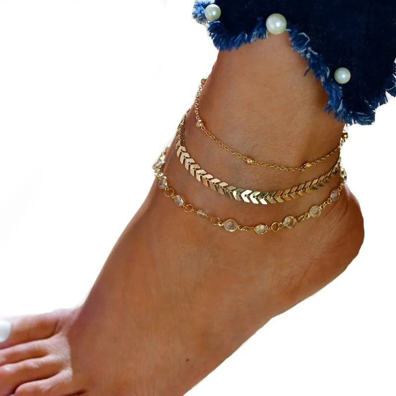 Summer Hot Sale Beach Multi-layer Zirconia Leaves Eight Pearl Anklet Sun Moon And Stars Pattern Jewelryanklets For Women
Summer Hot Sale Beach Multi-layer Zirconia Leaves Eight Pearl Anklet Sun Moon And Stars Pattern Jewelryanklets For Women