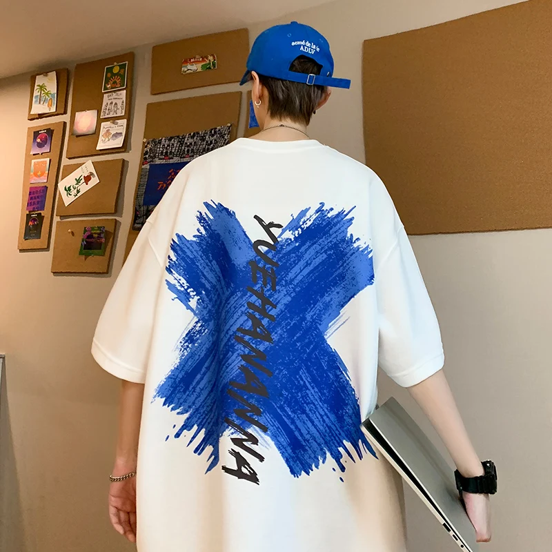 Korean Men's T-shirt Letter Graphic Print Tee Shirts Summer Tops Loose Causal T Shirts Unisex Oversized Short Sleeve Tees
Korean Men's T-shirt Letter Graphic Print Tee Shirts Summer Tops Loose Causal T Shirts Unisex Oversized Short Sleeve Tees