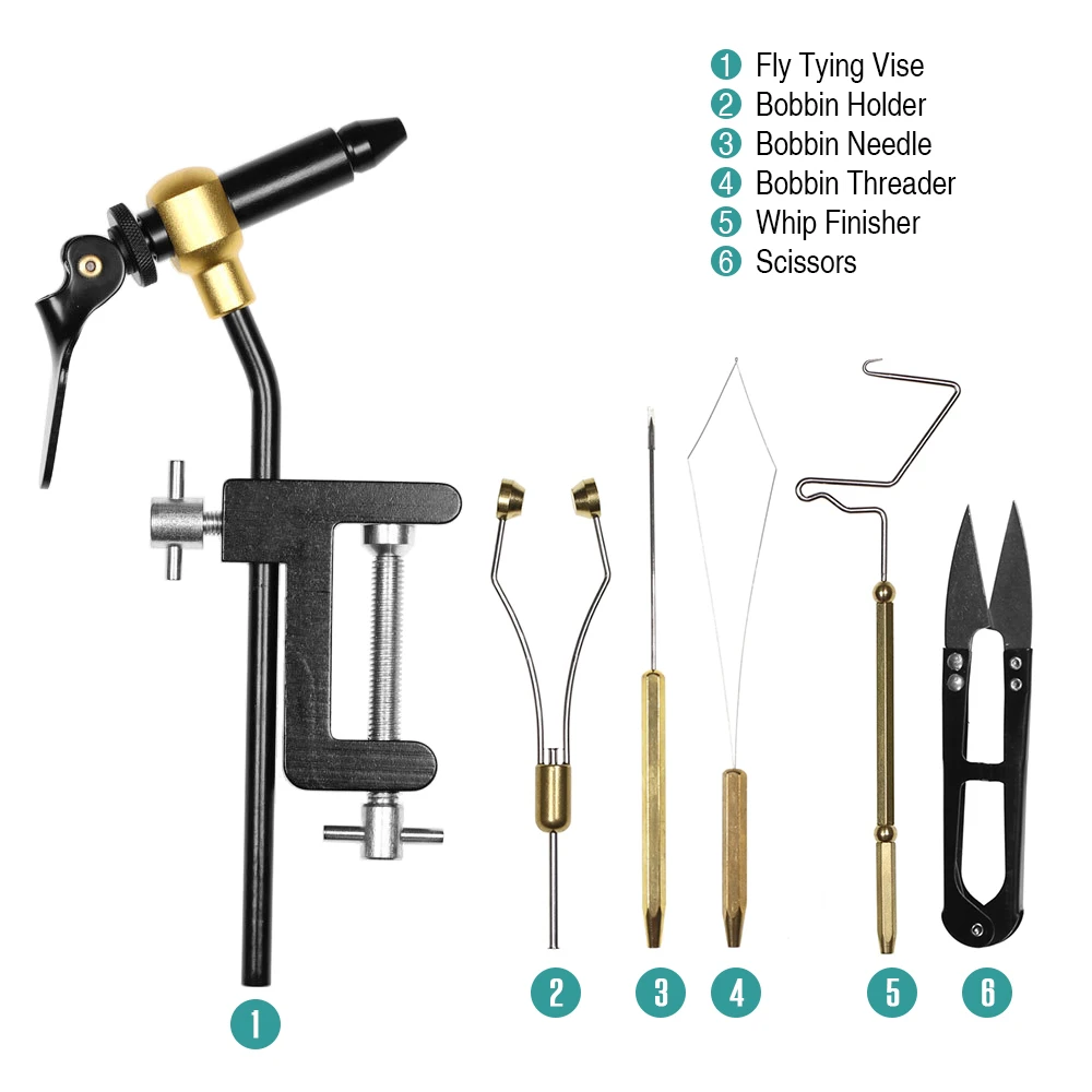 5pcs/6pcs Fly Tying Tools Combo Kit Fly Tying Vise Bobbin Holder Threader Needle Whip Finisher Scissors Fishing Accessories
5pcs/6pcs Fly Tying Tools Combo Kit Fly Tying Vise Bobbin Holder Threader Needle Whip Finisher Scissors Fishing Accessories