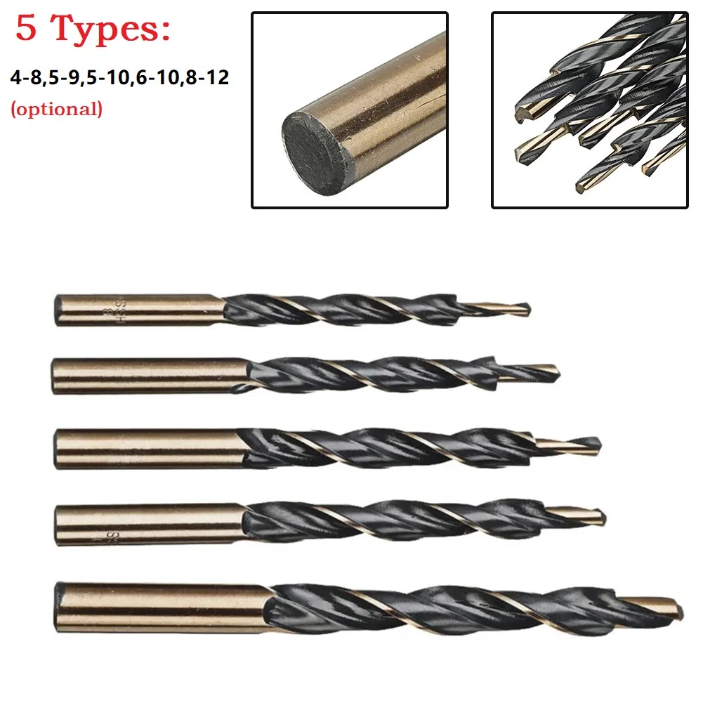 1PC Step Drill Bits High Speed Steel Bit For Drilling Wood Plastic Soft Metal Aluminum 8-4/9-5/10-5/10-6/12-8mm Woodworking Tool
1PC Step Drill Bits High Speed Steel Bit For Drilling Wood Plastic Soft Metal Aluminum 8-4/9-5/10-5/10-6/12-8mm Woodworking Tool