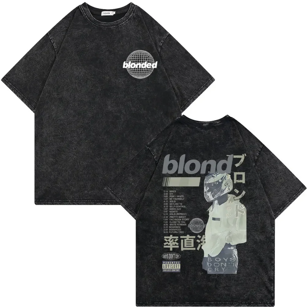Washed Vintage Rapper Frank Double Sided Print Tshirt Rap Blond Hip Hop T-shirt Ocean Oversized T Shirt Men Women Vintage Tees
Washed Vintage Rapper Frank Double Sided Print Tshirt Rap Blond Hip Hop T-shirt Ocean Oversized T Shirt Men Women Vintage Tees