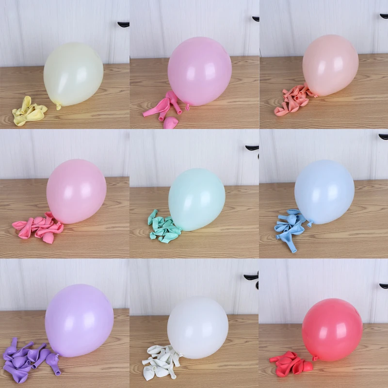 

100pcs 10inch Macaron Balloons Pink White Latex Candy Colored Balloon Decorated Celebrations Weddings Birthday Party Baby Shower