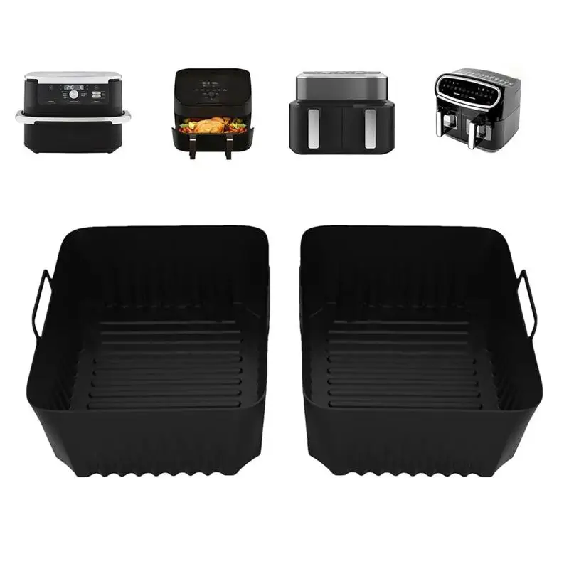 

Fried Chicken Air Fryer Silicone Basket Reusable Airfryer Pan Liner Accessories Easy Cleaning Baking Parchment For Oven Stoves