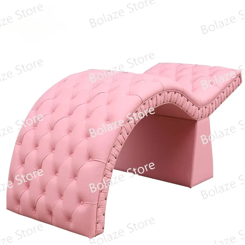 

Роскошная розовая кровать для салона красоты, изогнутая кровать для ресниц для салона красоты лица