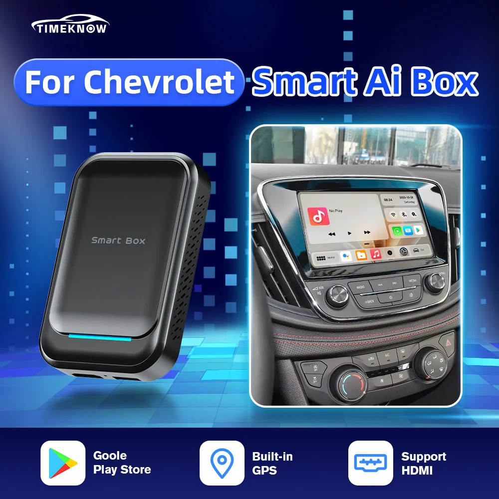 

TIMEKNOW For Chevrolet Wireless CarPlay Ai Box Wireless Android Auto Adapter 4GB 64GB GPS WIFI For Cruze Malibu Aveo Spark Sonic