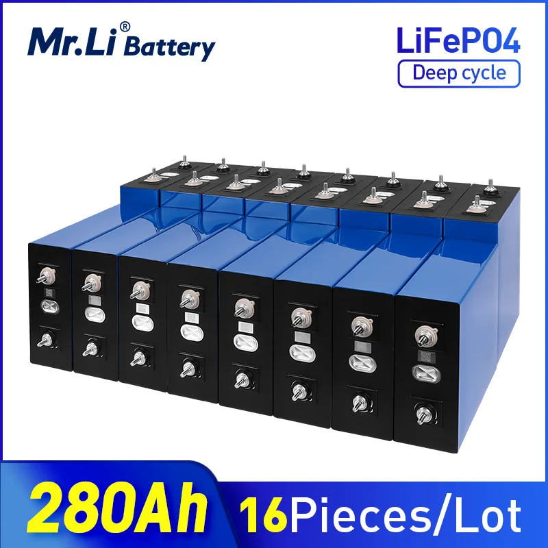 Mr.Li 16PCS Lifepo4 Battery Ccell 3.2V 280Ah Rechargeable 24V Solar Energy Storage Solar Power System UPS Supply EU US TAX FREE
Mr.Li 16PCS Lifepo4 Battery Ccell 3.2V 280Ah Rechargeable 24V Solar Energy Storage Solar Power System UPS Supply EU US TAX FREE