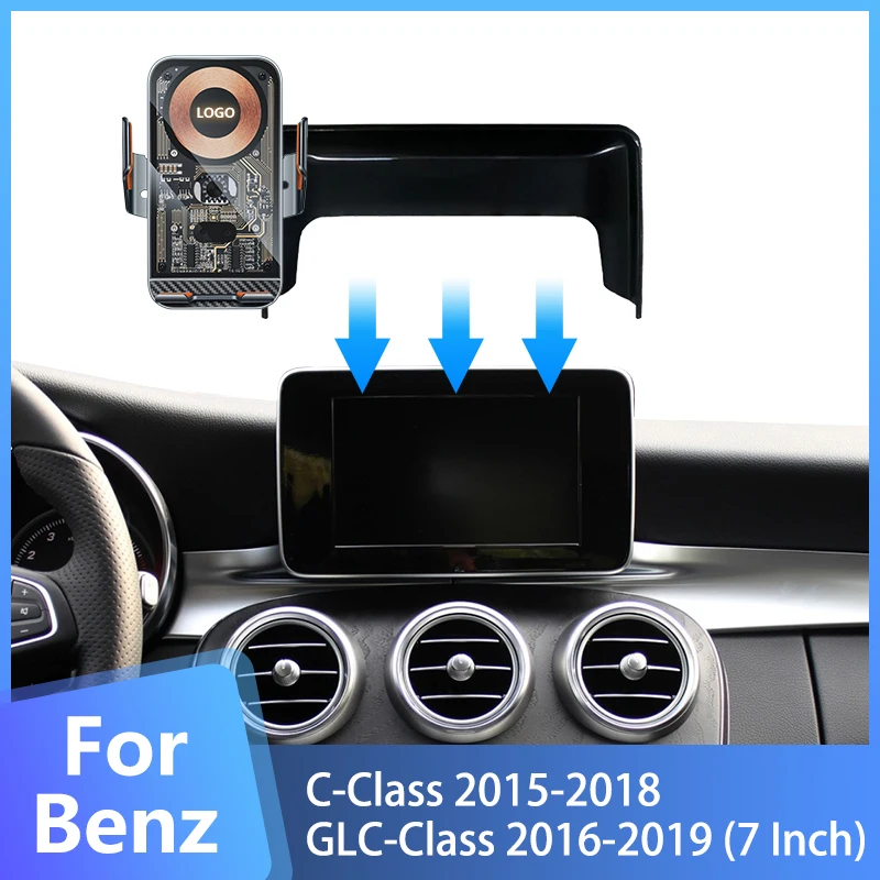 

Phone Mount for Car Phone Holder Navigation Screen Fixed Base Stand For Mercedes-Benz C-Class 2015-2018 GLC-Class 2016-2019
