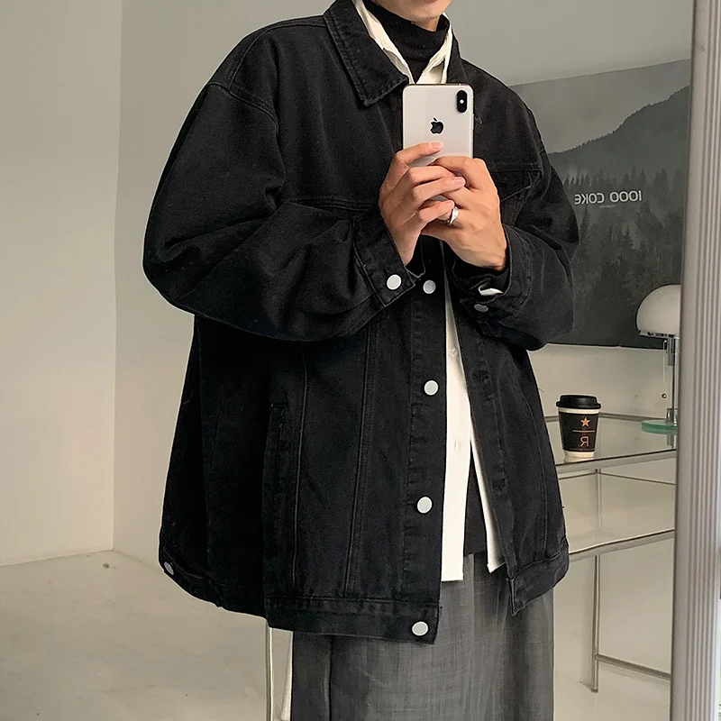 Grey Blue Black Denim Jacket Men Fashion Retro Pocket Denim Jackets Mens Streetwear Hip-hop Loose Bomber Jacket Men Oversized
Grey Blue Black Denim Jacket Men Fashion Retro Pocket Denim Jackets Mens Streetwear Hip-hop Loose Bomber Jacket Men Oversized
